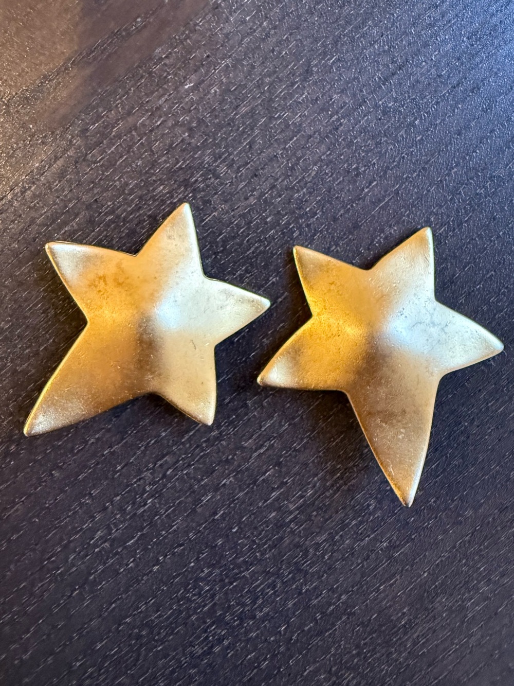 Vintage Gold star clip on earrings by Ervin Pearl.